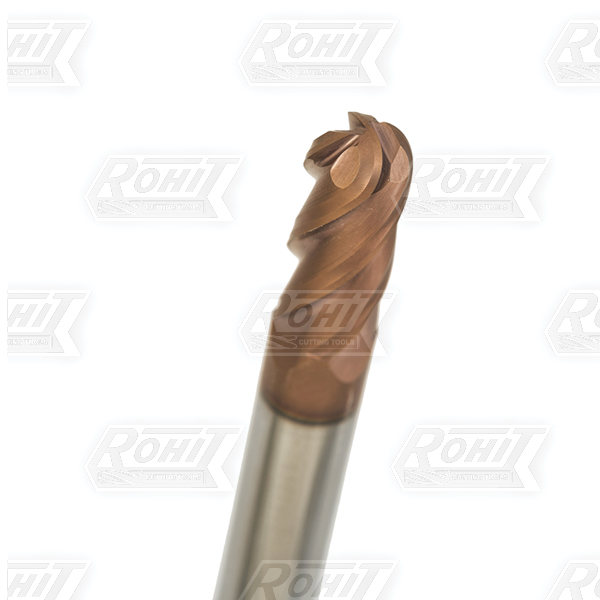 Carbide End Mills- 4F Nova Coated Ball Nose for Die machining upto 60HRc - 302
